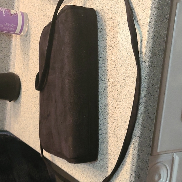 Velvet  Crossbody Bag/Clutch,  black - Picture 4 of 8